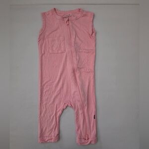 NWOT Kyte Baby Zippered Sleeveless Romper in Crepe Size 18-24M